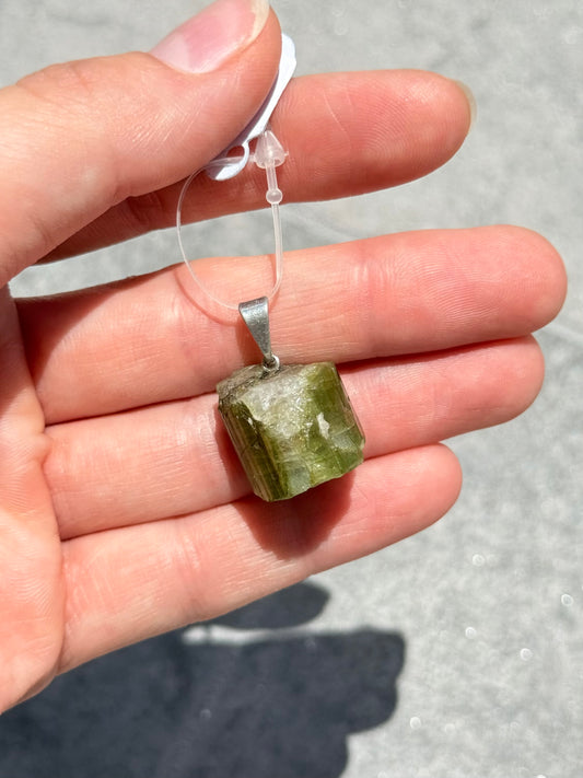 Green Tourmaline Pendant ( Brazil )