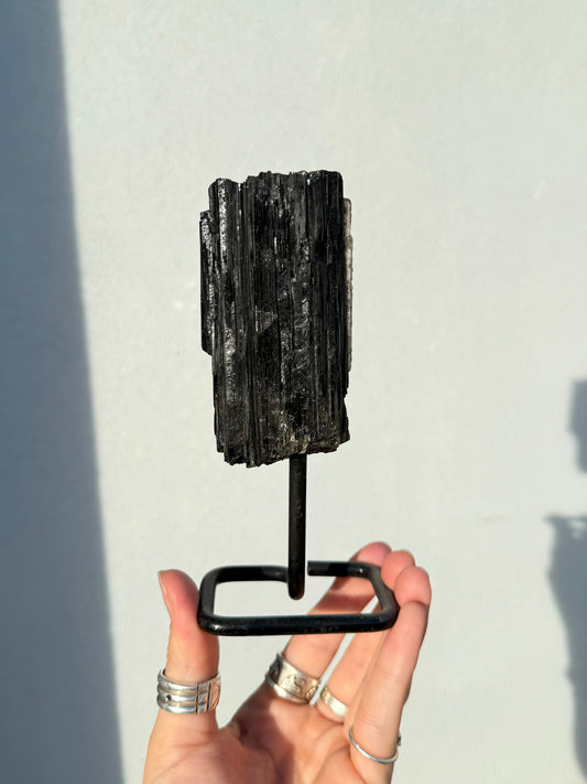 Black Tourmaline On Stand ( Brazil )