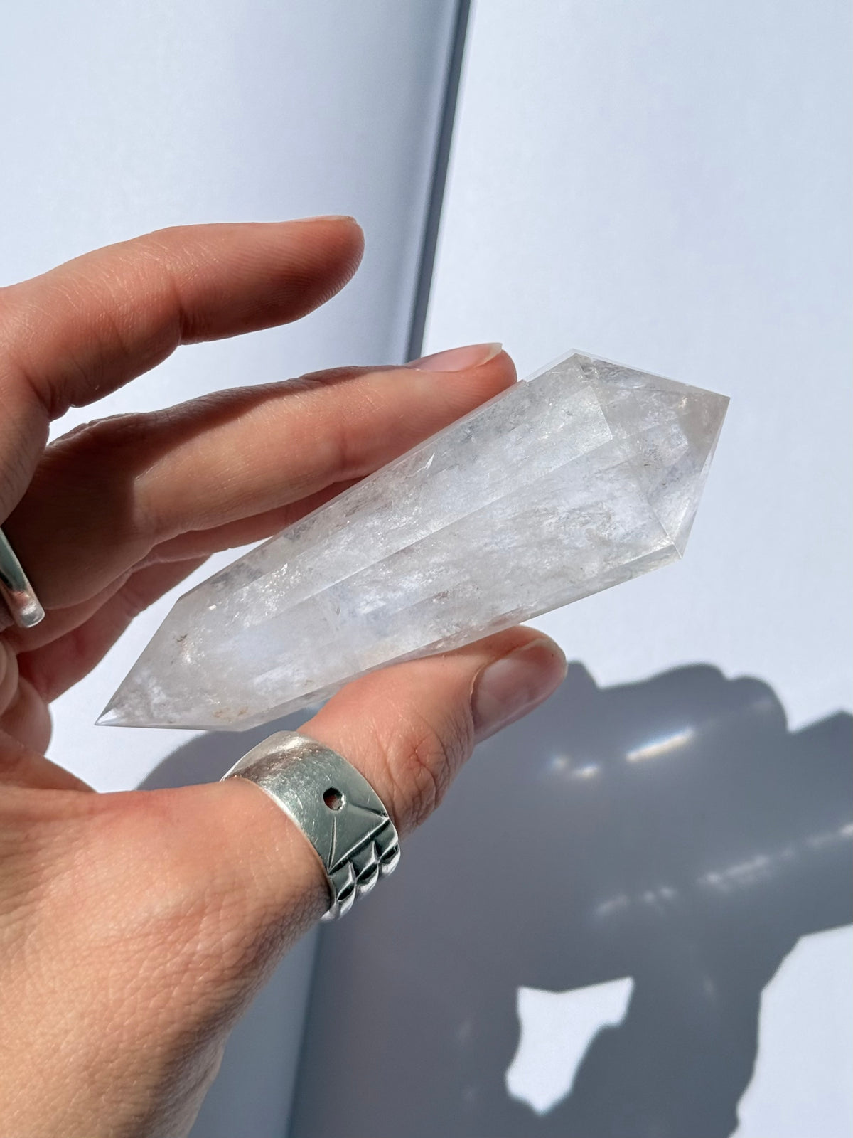 12-Faceted Clear Quartz Vogel Point | Punta Vogel de Cuarzo Cristal de 12 Facetas
