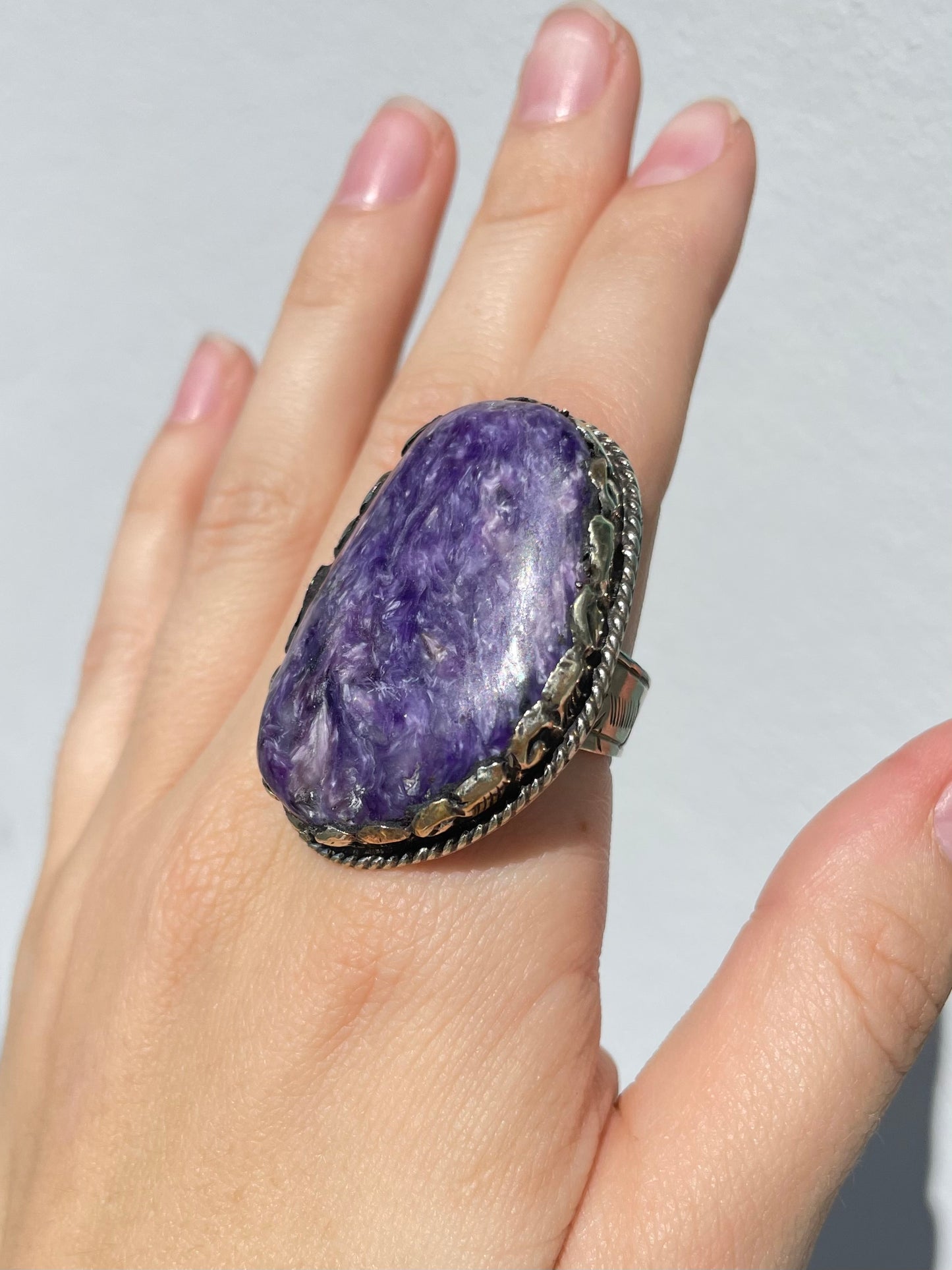Charoite Ring ( Adjustable )