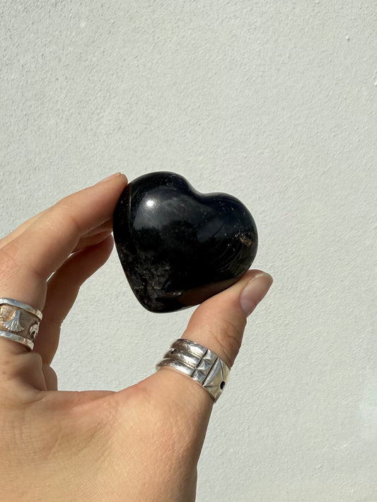 Black Tourmaline Heart