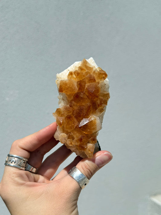 Heart Treated Citrine Cluster