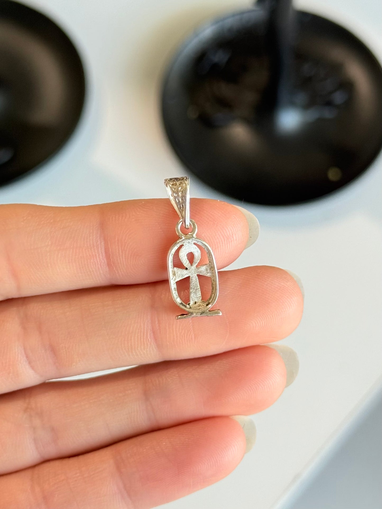 Ankh in Cabochon Pendant