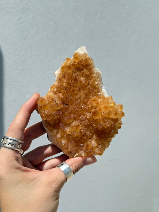 Heart Treated Citrine Cluster