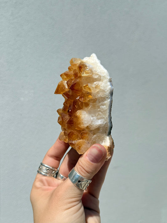 Heart Treated Citrine Cluster