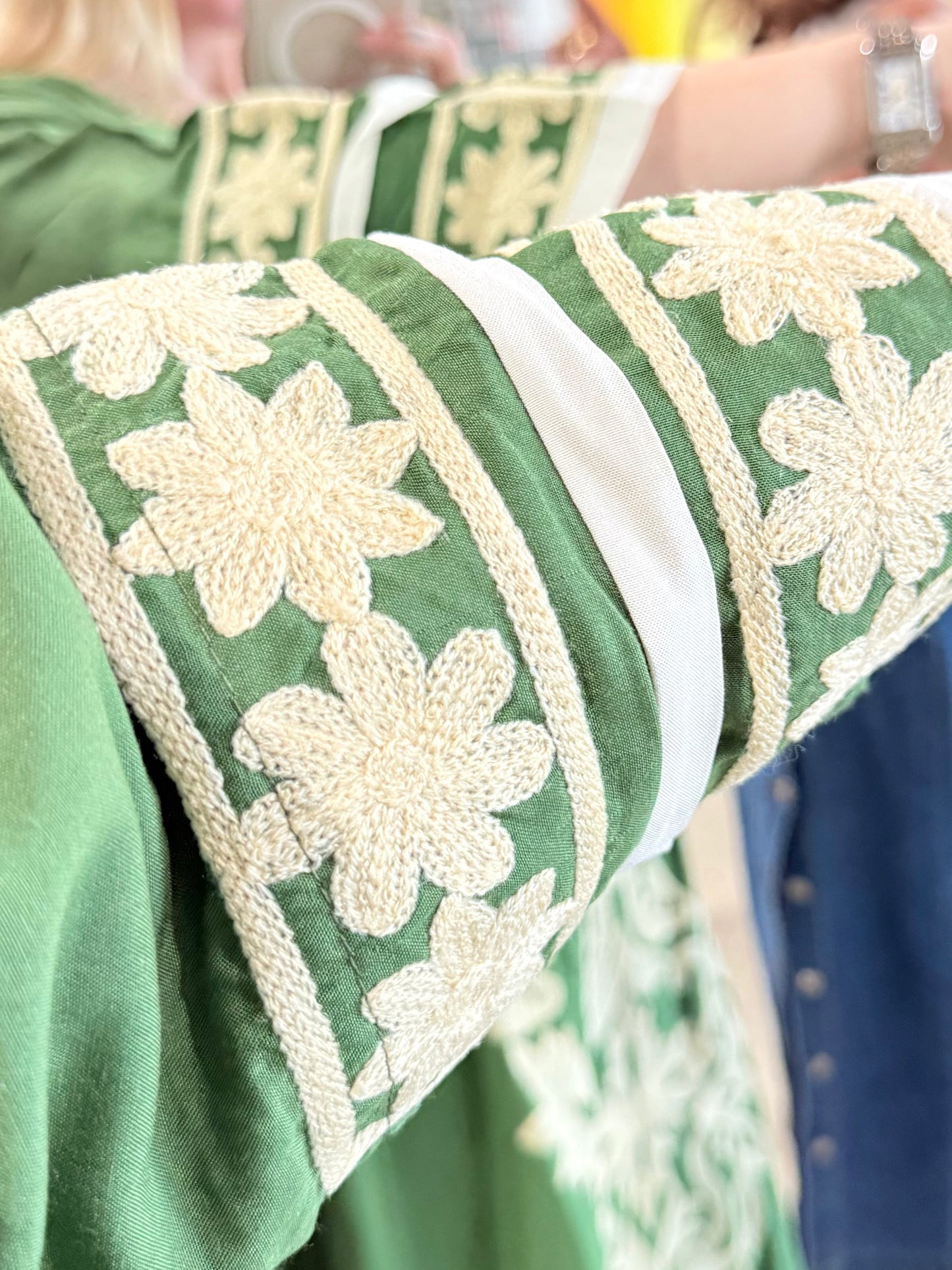 100% Cotton Dress ( Green )