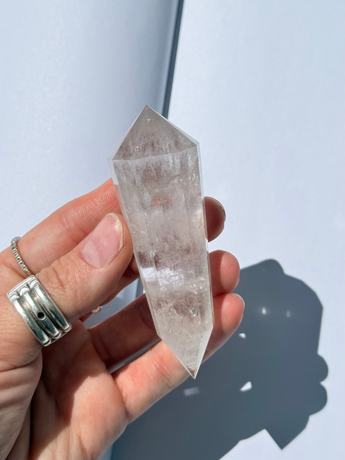 12-Faceted Clear Quartz Vogel Point | Punta Vogel de Cuarzo Cristal de 12 Facetas