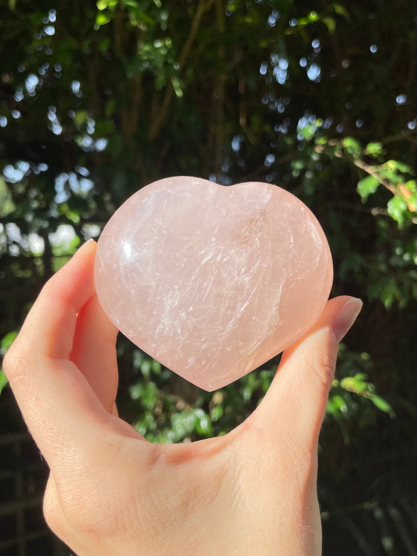 Rose Quartz Heart (b)