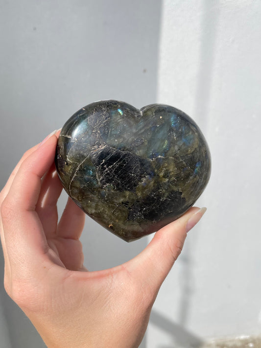Labradorite Heart
