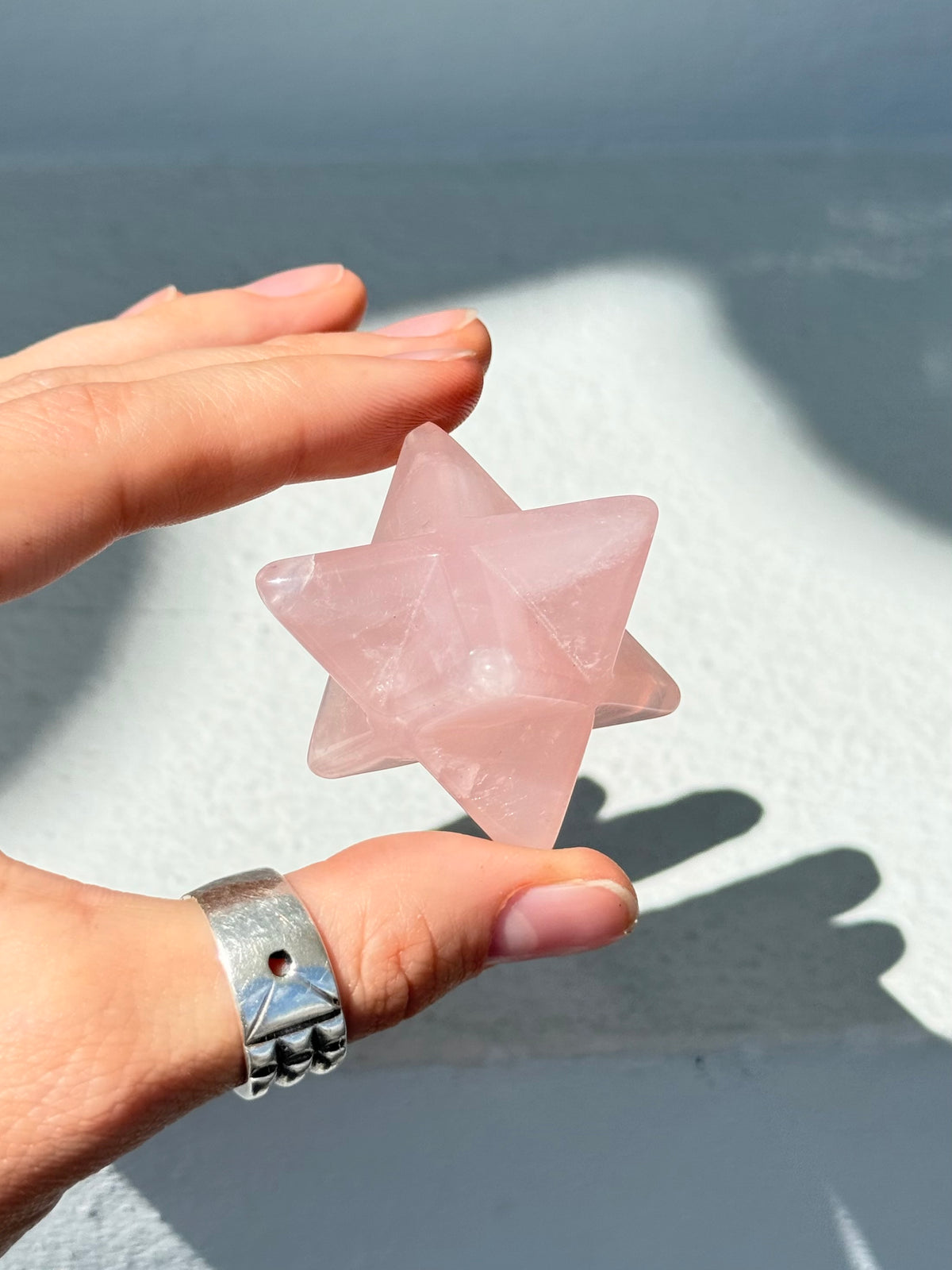 Rose Quartz Merkaba | Merkaba de Cuarzo Rosa