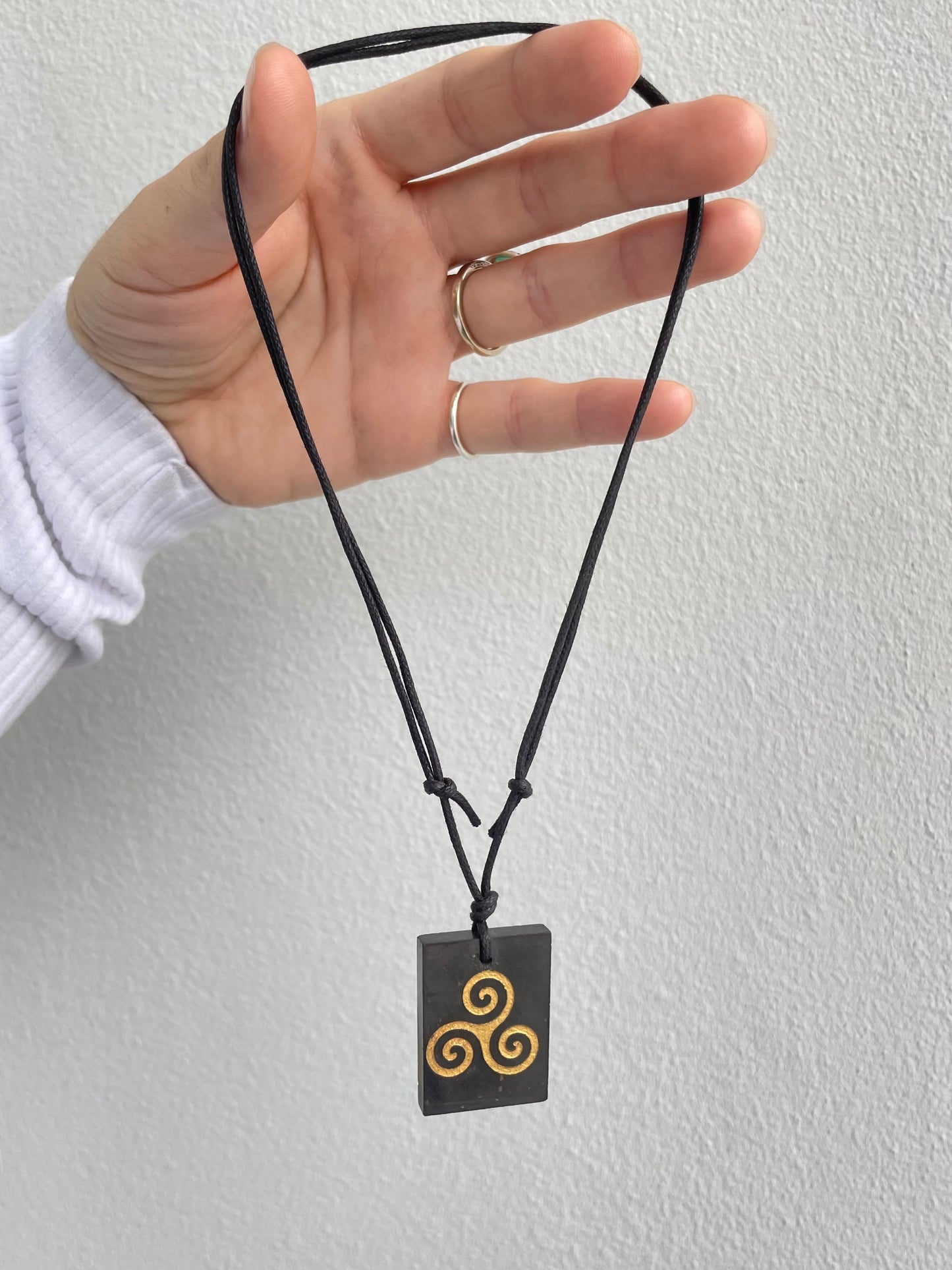 Shungite ( Triskelion ) Necklace