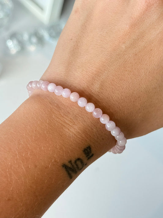 Kunzite 5mm Bracelet / Pulsera de Kunzita 5mm