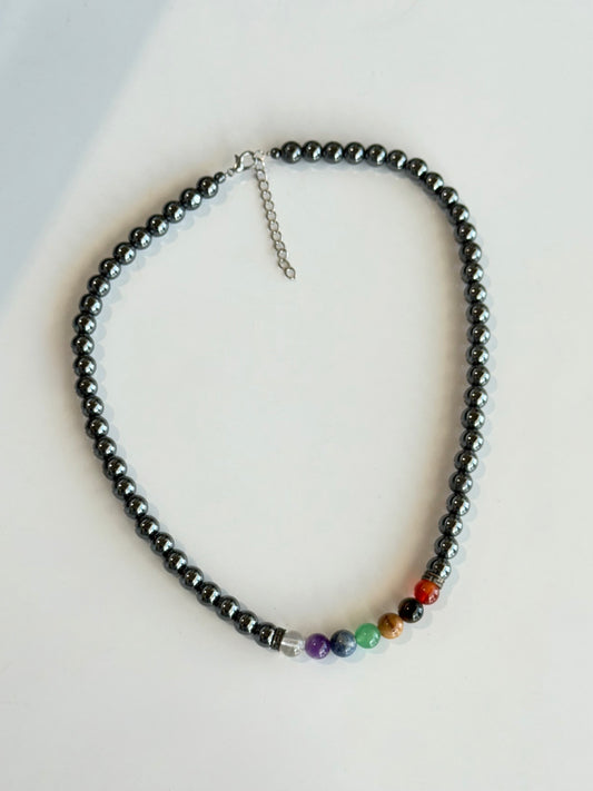 Hematite & Chakra Necklace