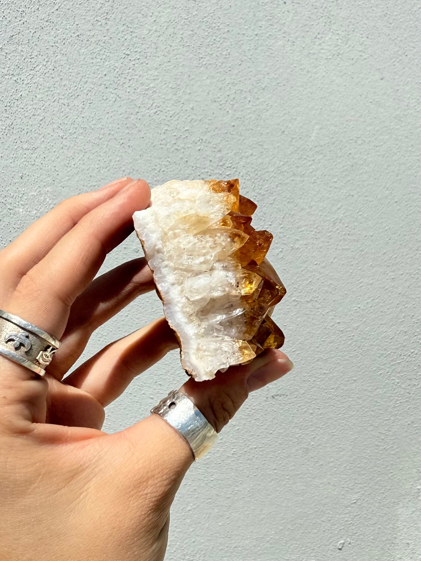 Heart Treated Citrine Cluster