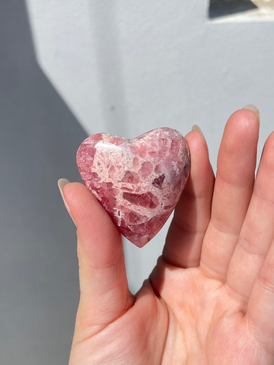 Rhodochrosite Heart