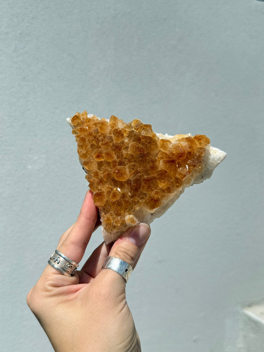 Heart Treated Citrine Cluster