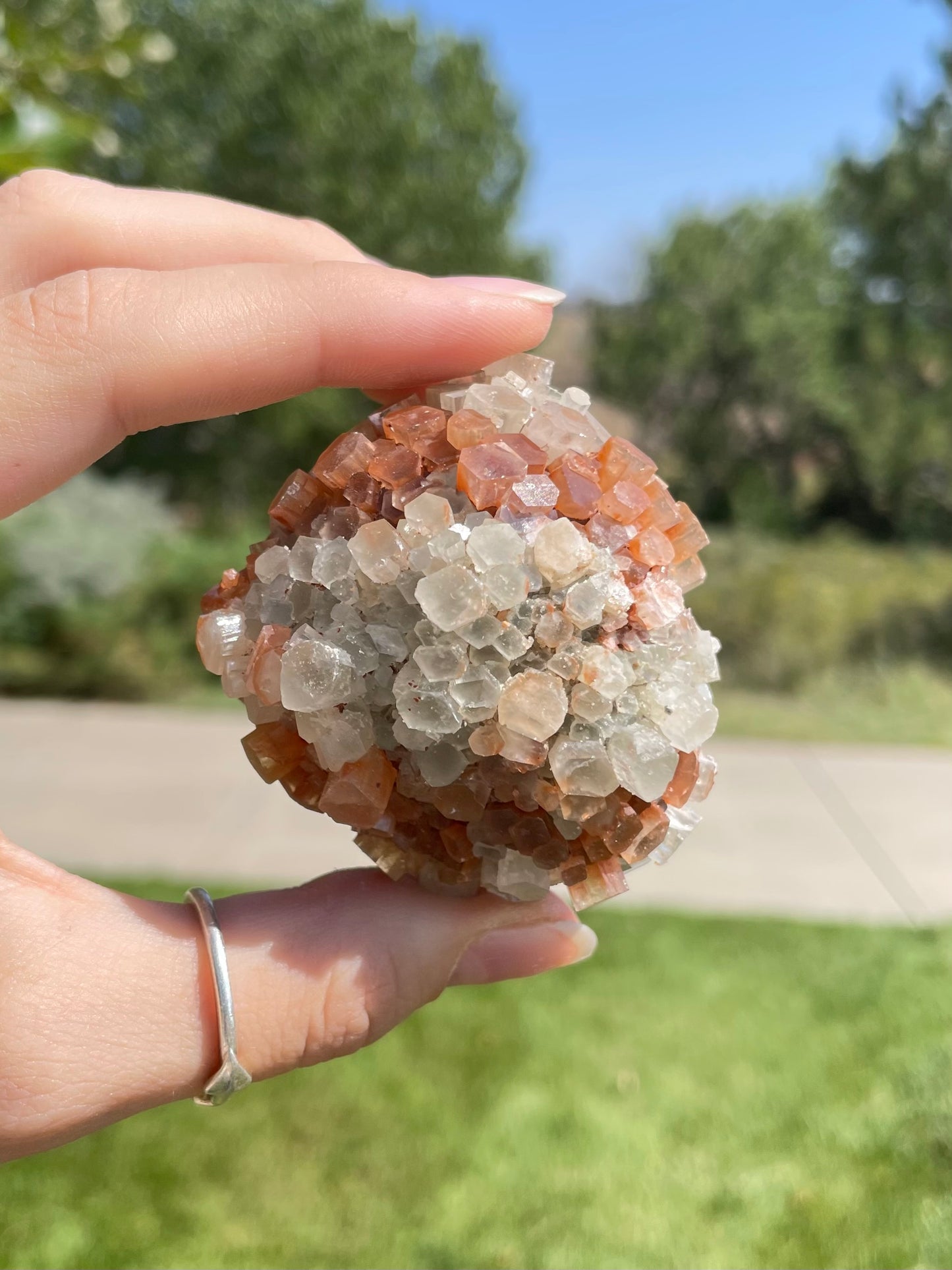 Green & Orange Aragonite ( h )