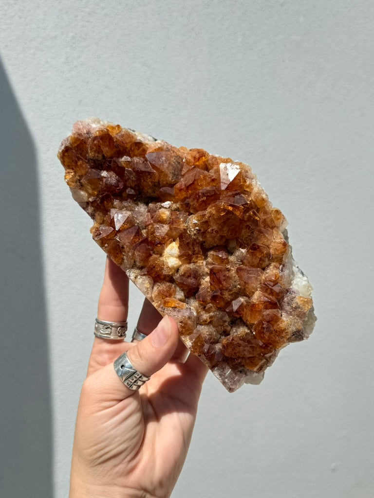 Heart Treated Citrine Cluster
