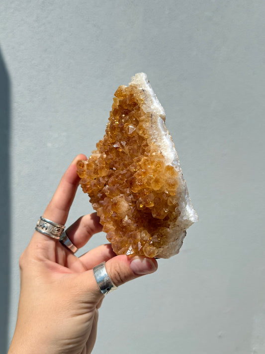 Heart Treated Citrine Cluster
