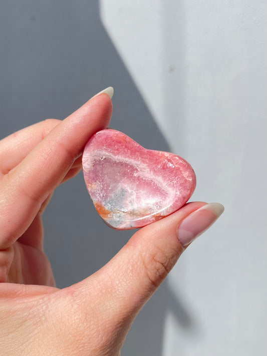Rhodochrosite Heart