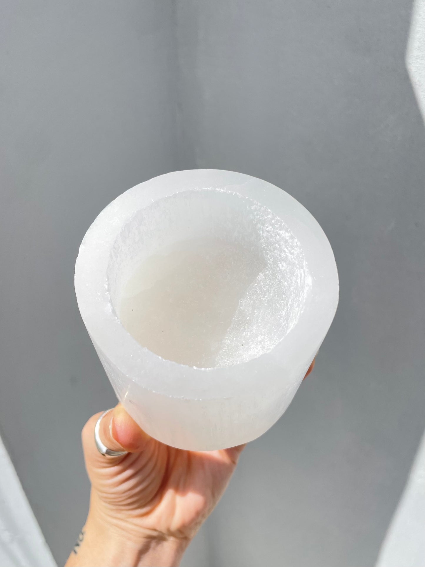 Selenite Jar with Lid