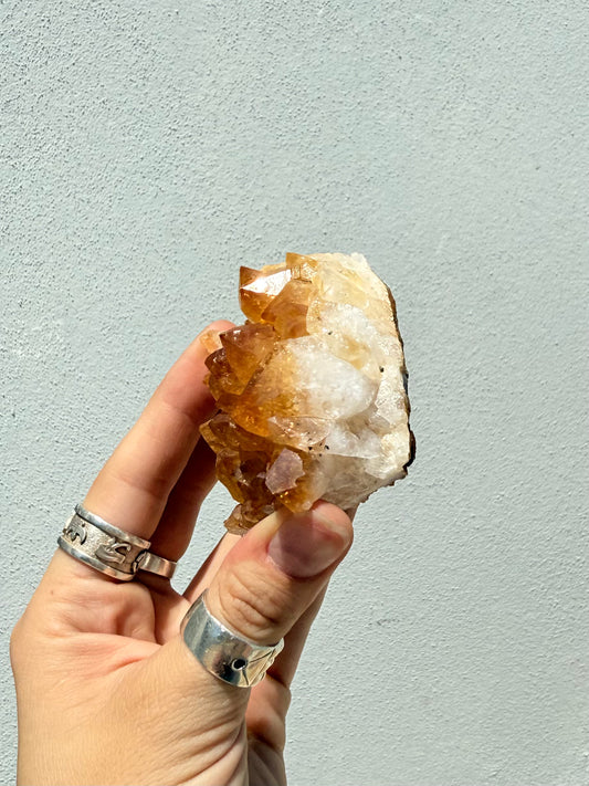 Heart Treated Citrine Cluster