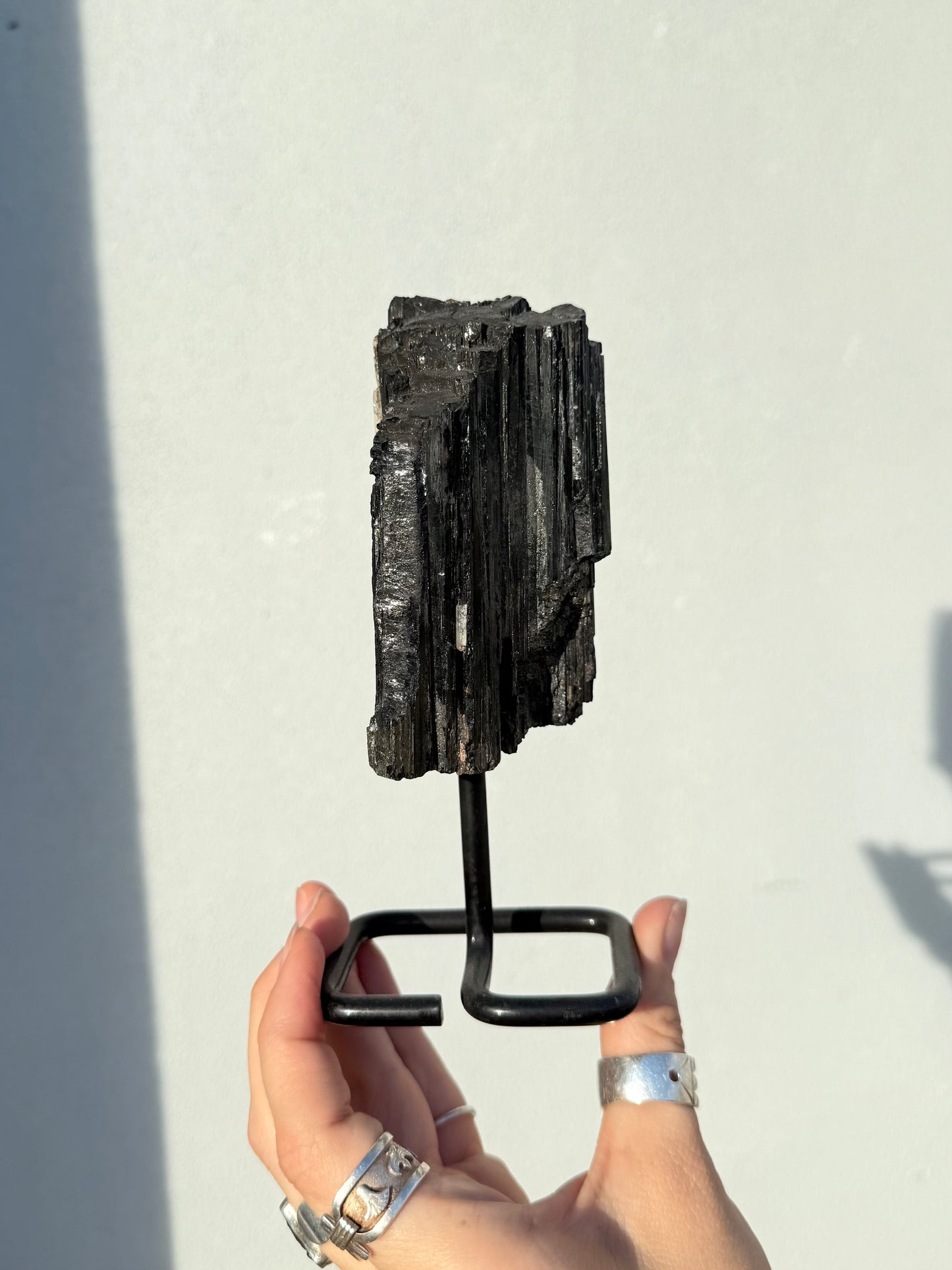 Black Tourmaline On Stand ( Brazil )