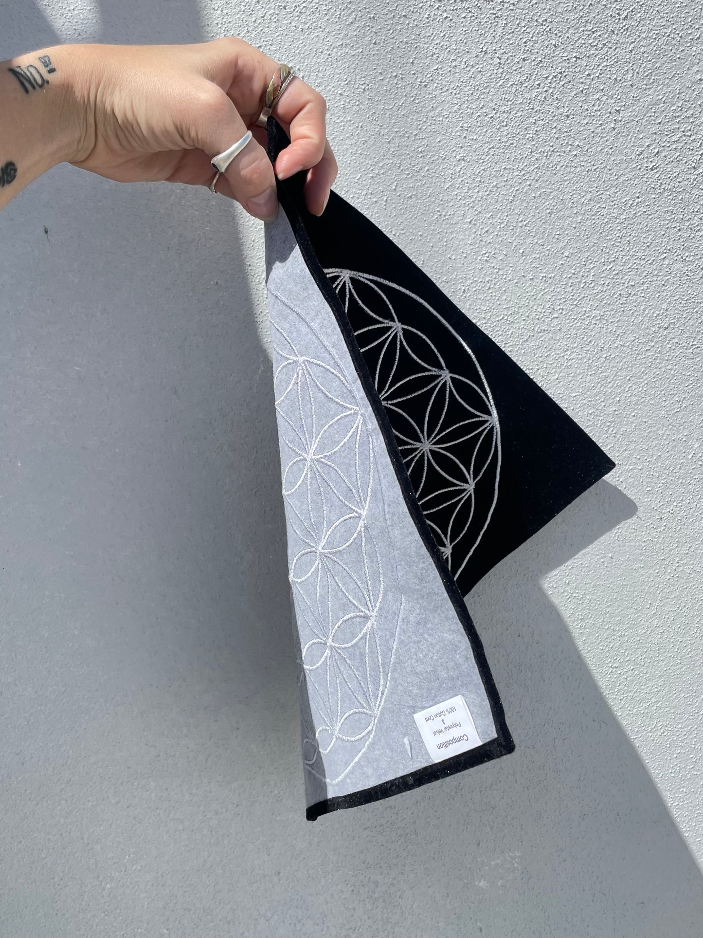 Embroidered Flower of Life Mat