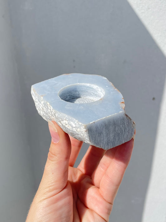 Angelite Tealight Candle Holder