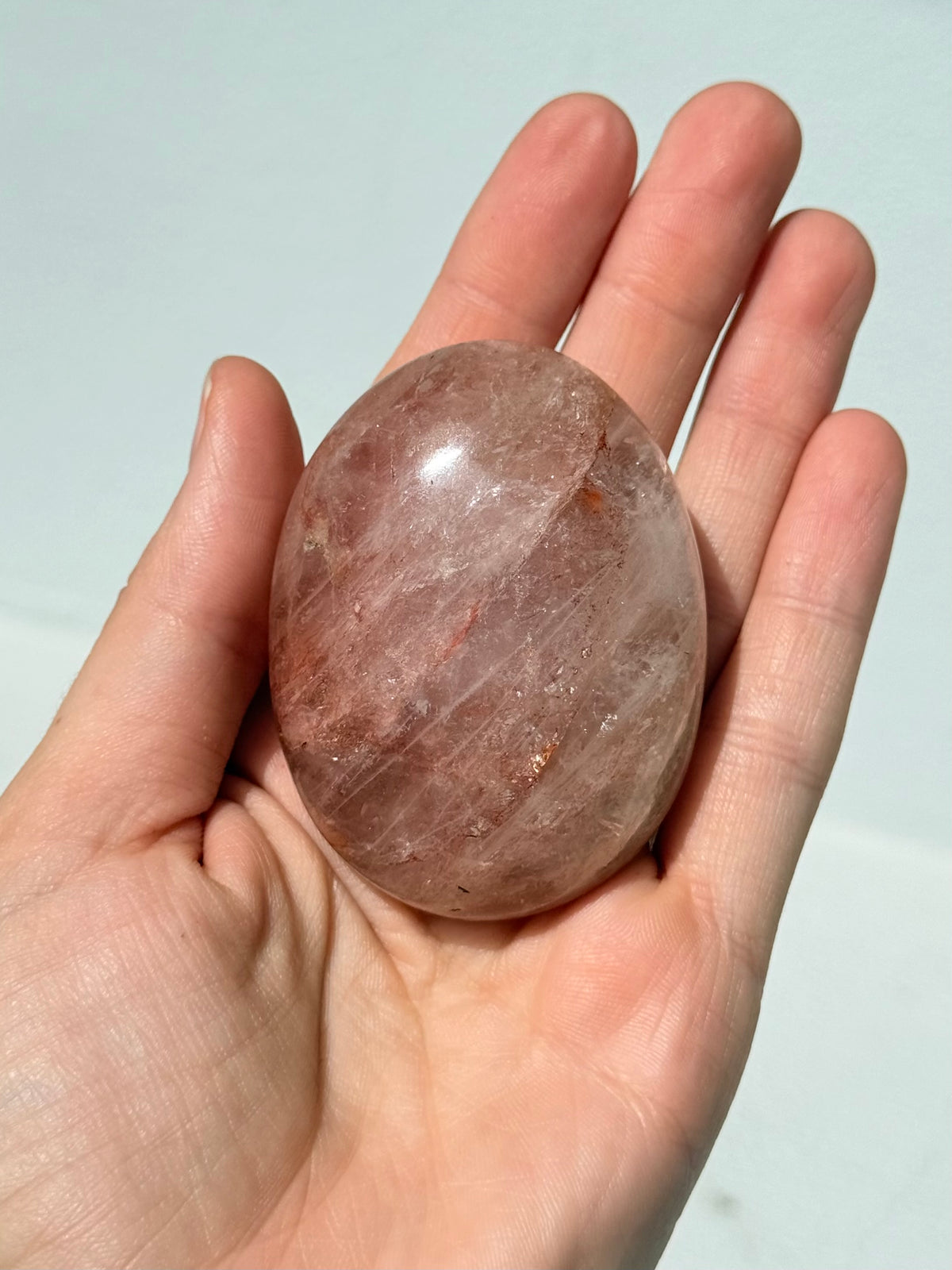 Piedra de mano Cuarzo Hematoide | Hematoid Quartz Palm Stone