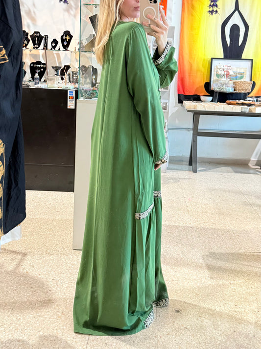 100% Cotton Dress ( Green )