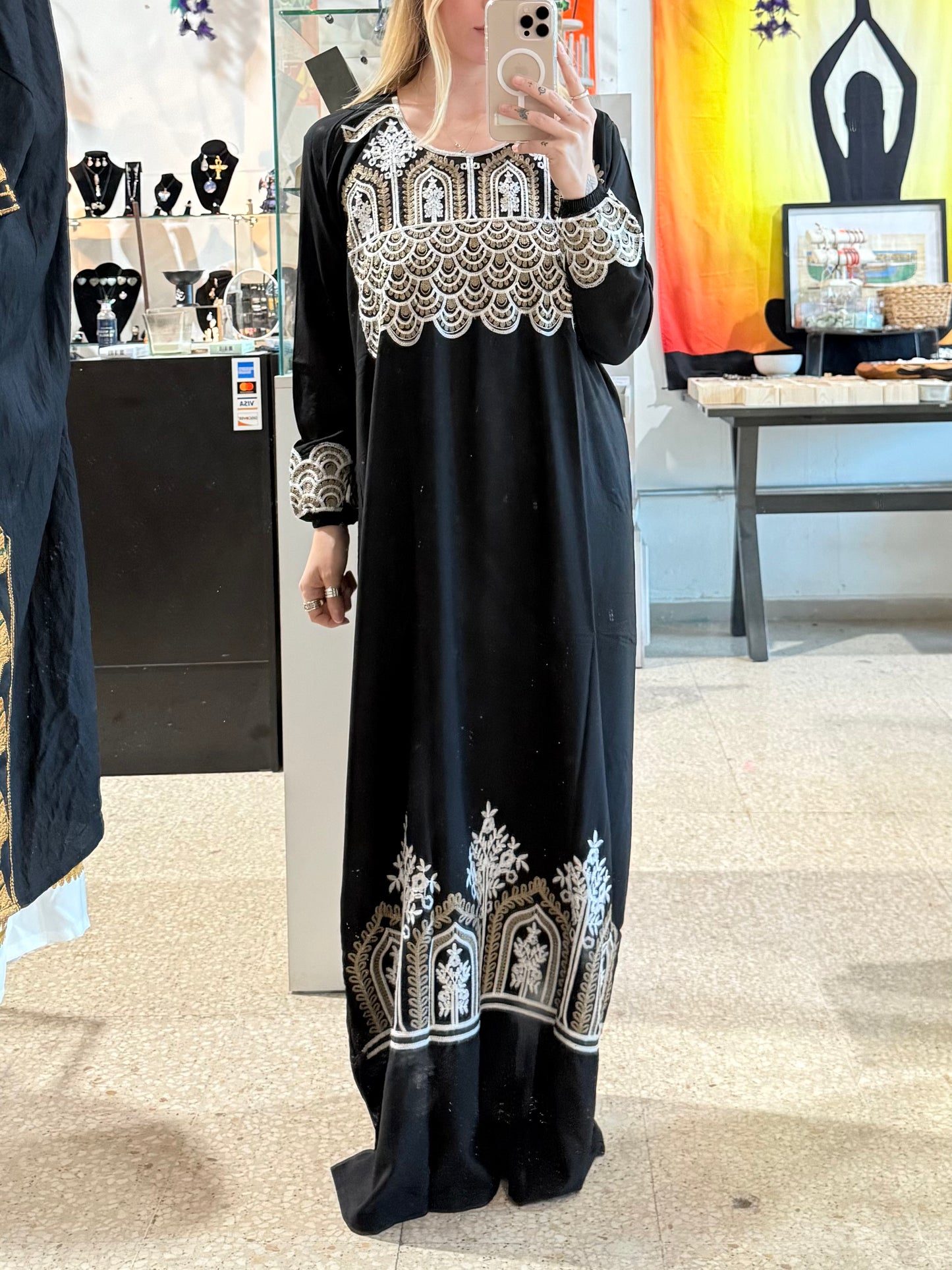 100% Cotton Dress ( Black )