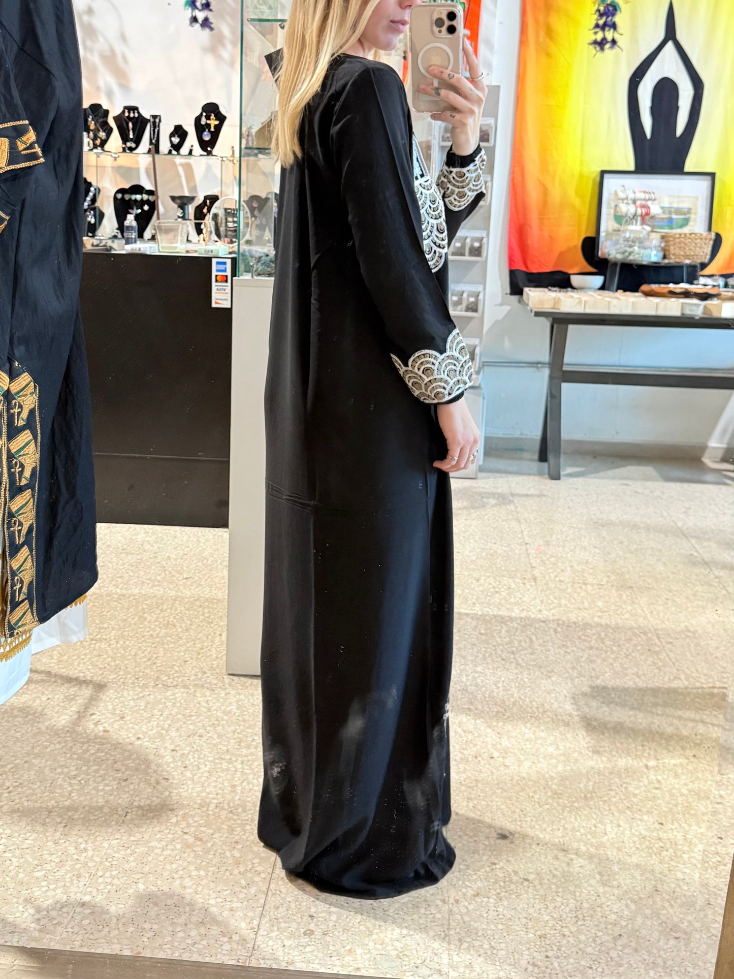100% Cotton Dress ( Black )