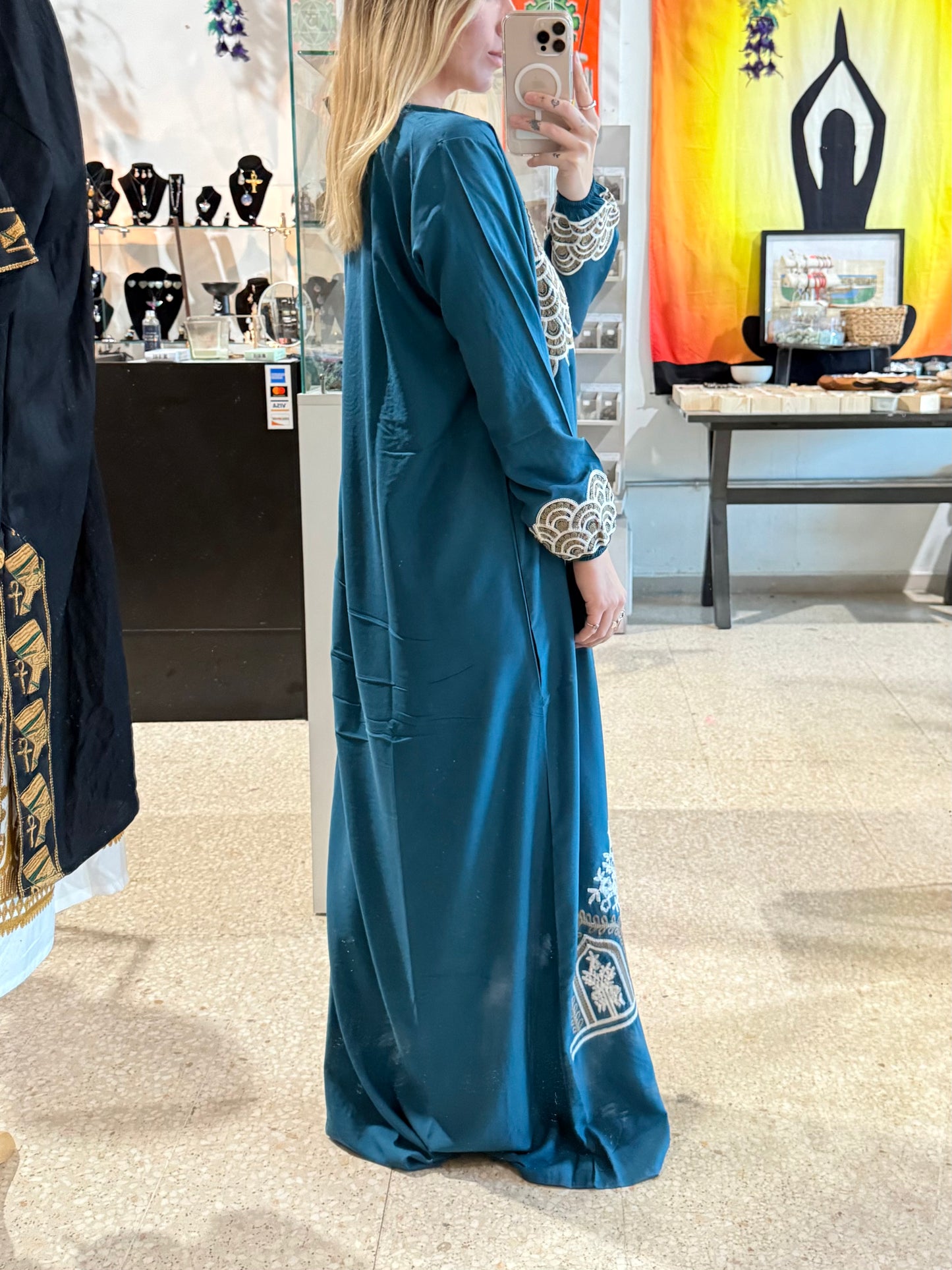 100% Cotton Dress ( Blue )