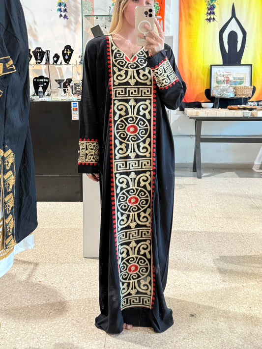 100% Cotton Dress ( Black )