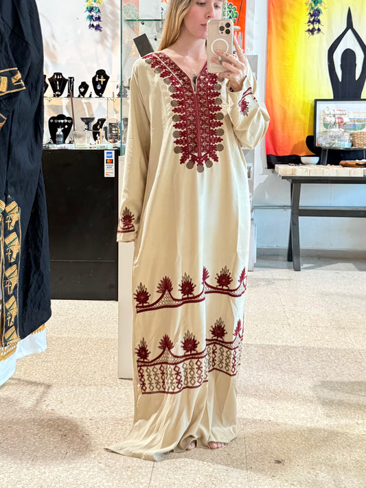 100% Cotton Dress ( Nude )