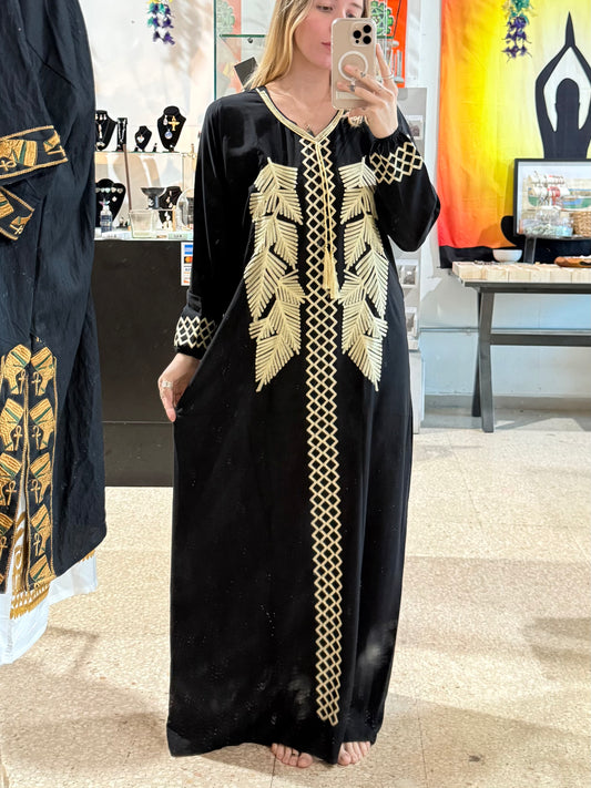 100% Cotton Dress ( Black )