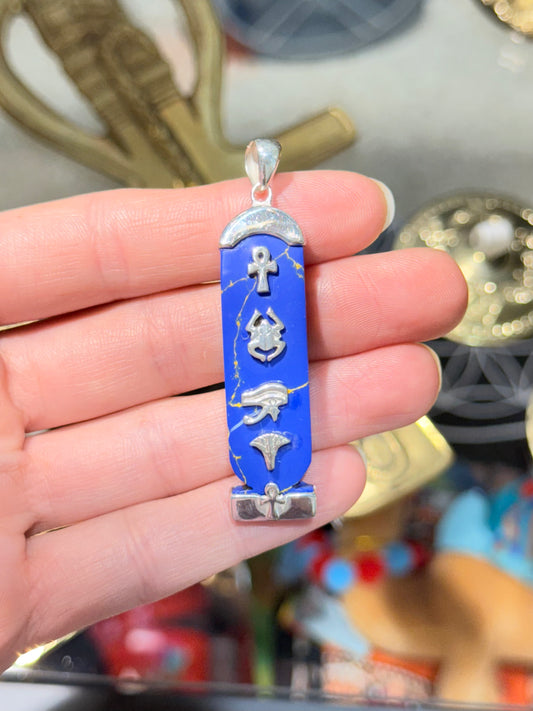 Lapis Lazuli Cabochon 4 elements and Isis on the Back