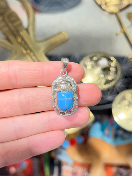 Scarab Turquoise Pendant