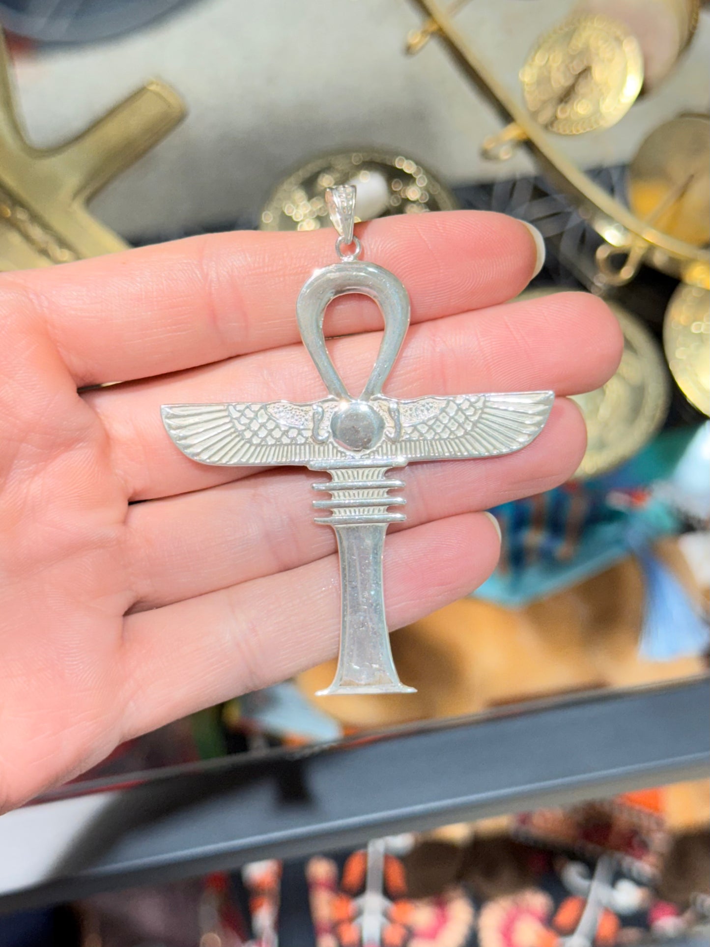 Isis Wings - Ankh Pendant (Life, Light & Rebirth )