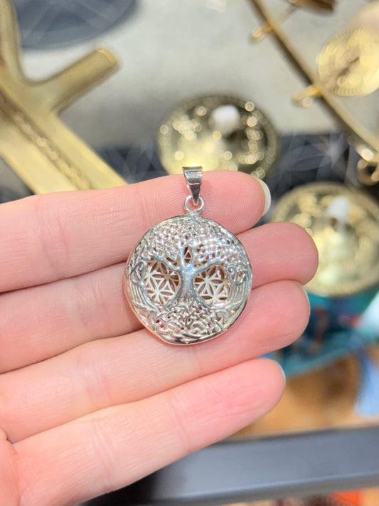 Flower of Life and Tree of Life Pendant