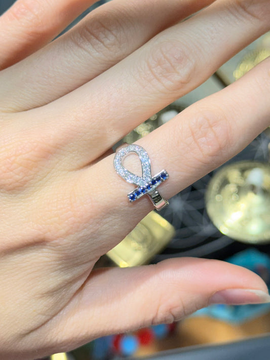 Ankh Ring ( Silver 925 ) ( Size 8 )