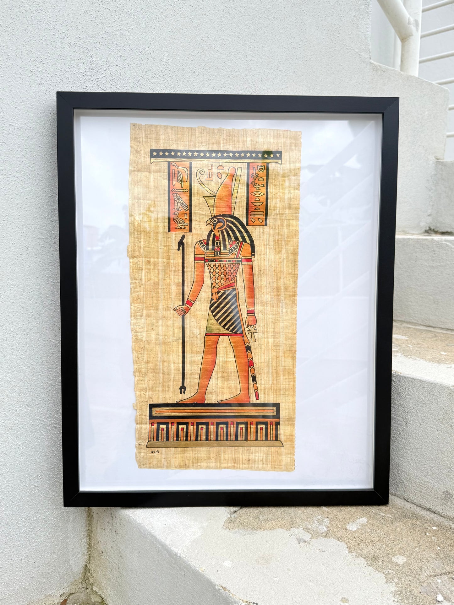Egyptian Papyrus – Horus with Double Crown