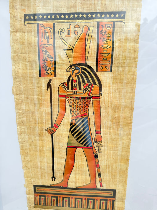 Egyptian Papyrus – Horus with Double Crown