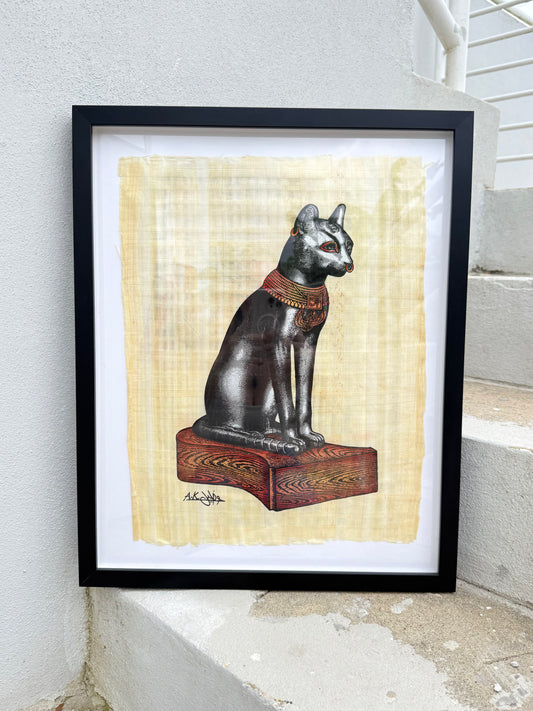 Egyptian Papyrus – Bastet, the Cat Goddess