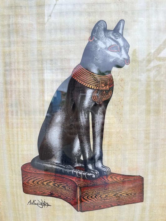 Egyptian Papyrus – Bastet, the Cat Goddess