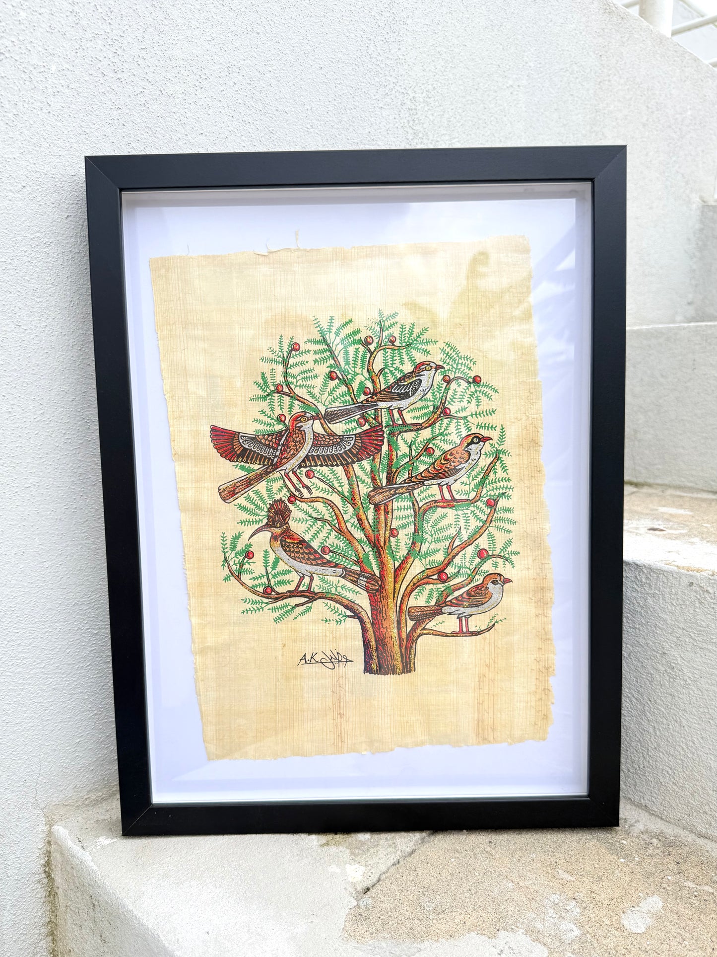 Egyptian Papyrus – Tree of Life with Birds