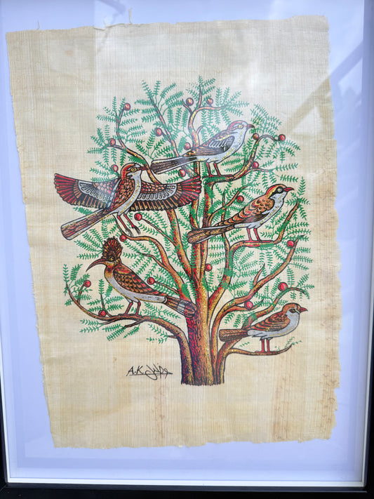 Egyptian Papyrus – Tree of Life with Birds