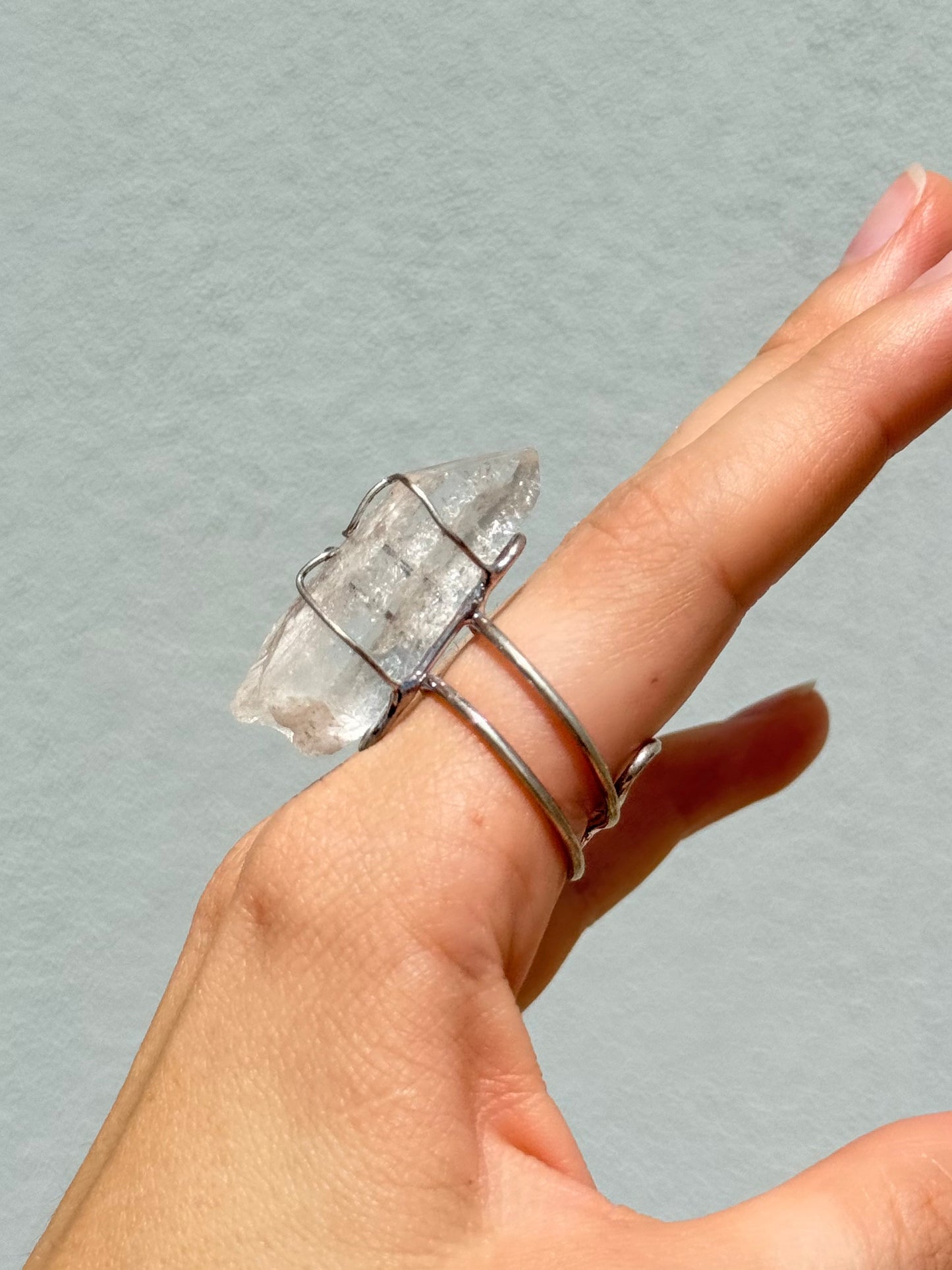 Clear Quartz Ring ( Adjustable Size )