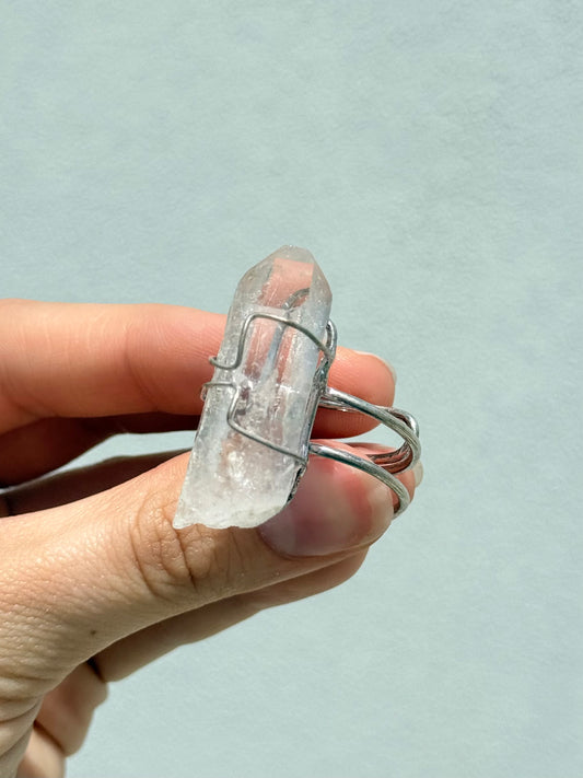Clear Quartz Ring ( Adjustable Size )